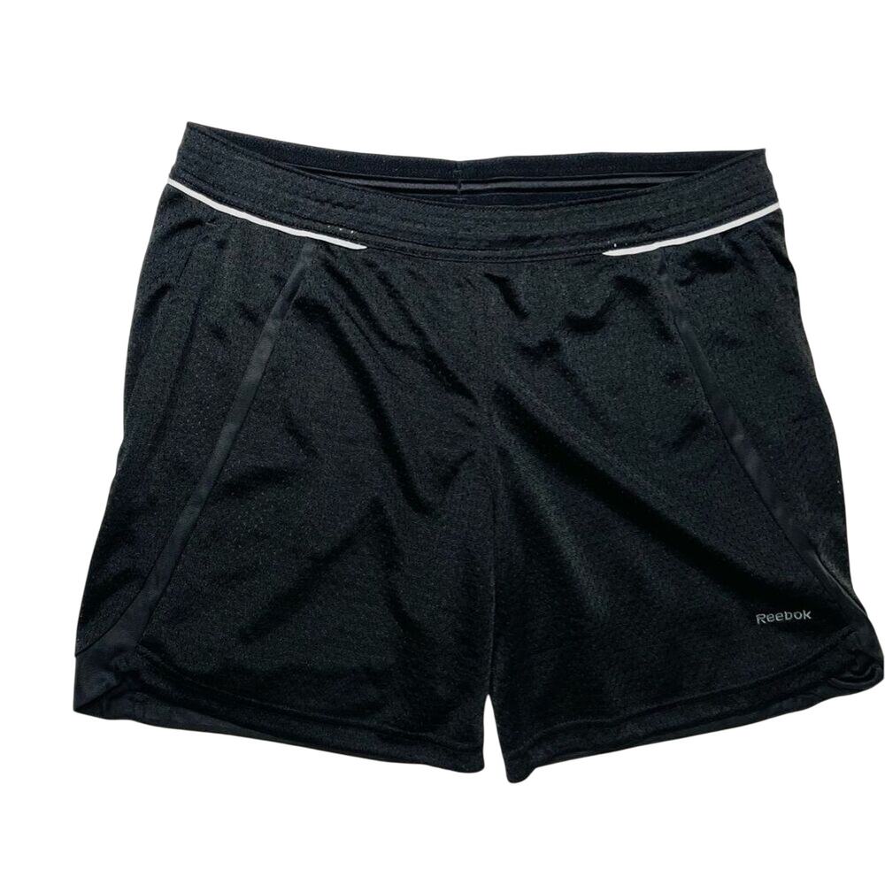 Reebok Black PlayDry‎ Moisture Wicking 6" Mesh Running Shorts MEDIUM Activewear